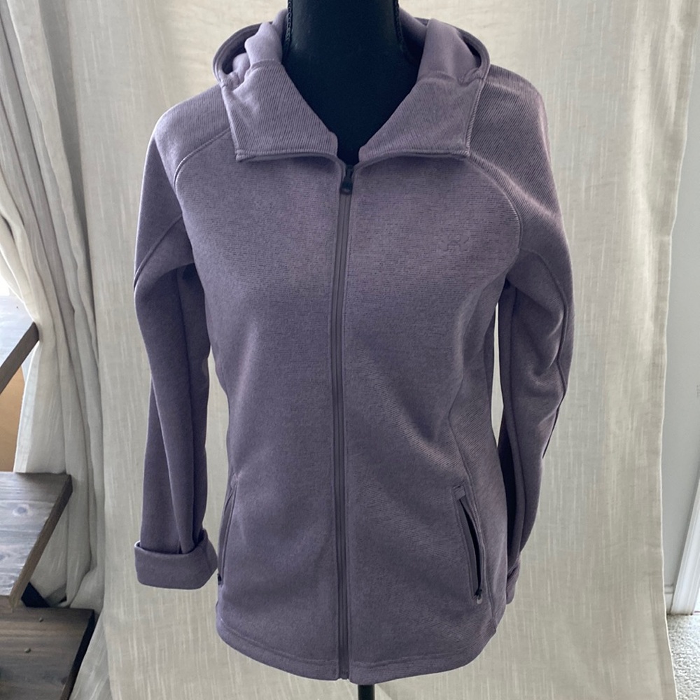 Purple under armour cold gear zip up hoodie